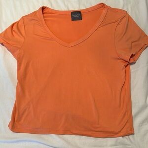 Soft orange v-neck tee